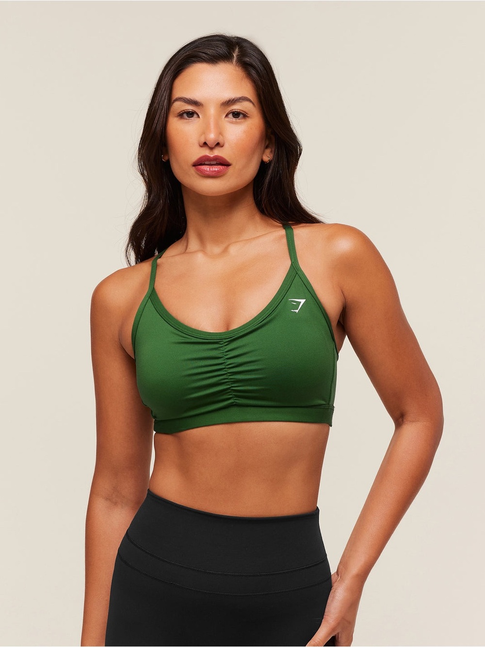 Gymshark Size S Ruched Sports Bra - Green